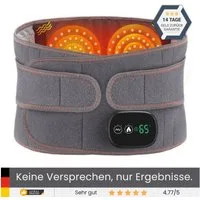 HEALTHSON Rücken Stützgürtel ThermaPro® - Massagegürtel mit Rotlichtwärme