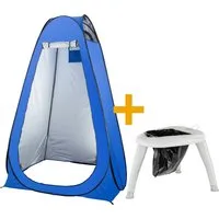 Stagecaptain Campingtoilette Quixie Toilet - Festival- und Reisetoilette, (Quixie Privacy Set, 2-St., inkl. Sichtschutz-Zelt & 10 Auffangbeutel), für Kinder und Erwachsene - Mit Handwaschsprayer