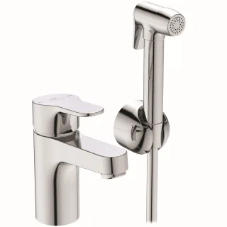 Ideal Standard Waschtischarmatur m.sep.Seitenbrause H80 Cerabase o.Ablaufgarnitur Ausladung 106mm BC834AA
