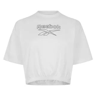 Reebok - kurzes T-Shirt für Damen, Baumwolle, Regulär (Weiß)