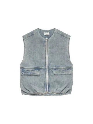 Catwalk Junkie - Denim bodywarmer light blue - Gr. - 34