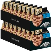 Sheba SHEBA® Schale Filets Huhn mit nachhaltigem Thunfisch 16 x 60g, Nassfutter für: Katze