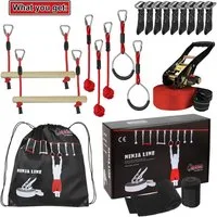 ALPIDEX Slackline ALPIDEX Ninja Line Set für Jugendliche und Erwachsene