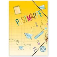 itenga Organisationsmappe itenga Postmappe Gummizugmappe A4 Motiv Schule Doodles