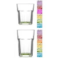 LAV Gläser-Set Gläser farbig als 12-teiliges Retro Set - 300+250 ml, 12-tlg., 12-teiliges Set á 300 ml und 250ml