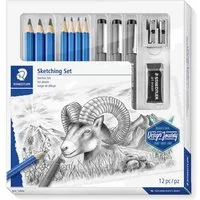 STAEDTLER Bleistift STAEDTLER Zeichenbleistift Mars® Lumograph® Zeichen Set + Pigment L...