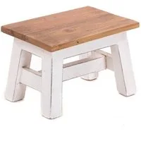 DESIGN DELIGHTS Hocker FUSSHOCKER Monte, 30x21cm(BxH), kleiner Holzhocker aus Altholz, 06 w