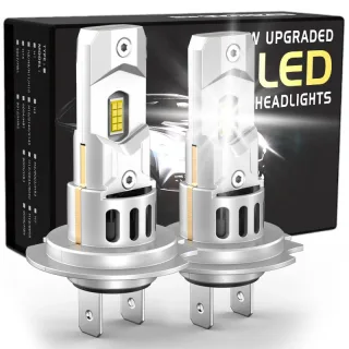 SEALIGHT 2PCS X3S H7 LED Car Headlight 6000LM Car Front Light Hi Low Beam 6500K LED Headlight BulbsTurbo Fan Cooling