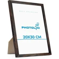 PHOTOLINI Bilderrahmen modern mit bruchsicherem Acrylglas, Holz MDF für Fotos & Poster, für 1 Bilder (1 Einzelrahmen), Posterrahmen 20x30 cm zum Aufhängen & Aufstellen
