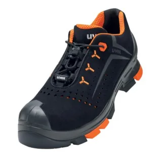 uvex 2 Sicherheitsschuh S1P Halbschuh Velours schwarz/orange 41 - 6501241