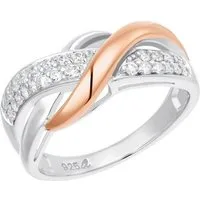 Amor Fingerring Twisted, mit Zirkonia (synth)