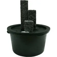 Ubbink Gartenbrunnen Modena, 12 cm Breite, Wasserbecken BxT: 68x68 cm, (Komplett-Set), Naturstein Granit
