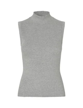mbym - Ärmelloses Top - Magen SL Crochet-M grau - Gr. - L