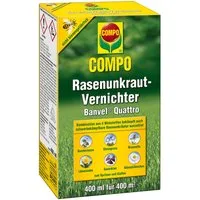 Compo Unkrautbekämpfungsmittel Rasenunkraut-Vernichter Banvel Quattro, 400 ml, zum Spritzen & Gießen