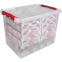 Sunware Aufbewahrungsbox Sunware Weihnachtsbox Q-line 72L mit Einsatz für
