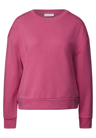 Street One Studio - Shirt mit Schmucksteinen pink - Gr. - 34