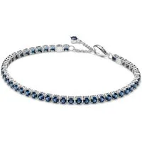 Pandora Armband Tennisarmband für Damen, 925er Silber, blaue Kristalle von PANDORA