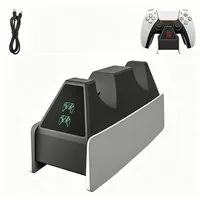 Fyrove PS5 Controller Ladestation für PS5 Elite Controller mit LED-Display Controller-Ladestation (2 Stunden Schnellladung, USB Anschluss & Aufbewahrung)