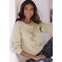 LASCANA Sweatshirt mit glänzenden Druckdetails, Loungewear