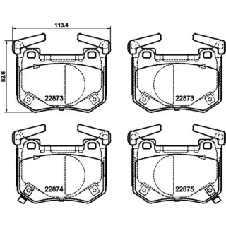 Hella Bremsbel?ge hinten GENESIS G70 Kia Stinger