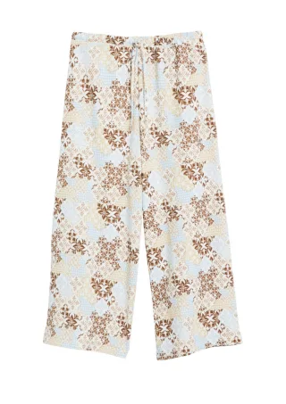s.Oliver Red Label - Marlenehose mit Tunnelzug beige/braun - Gr. - 34