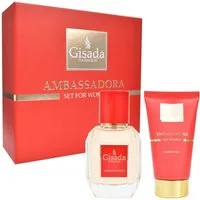 Gisada Pflege-Geschenkset Gisada Ambassadora For Women Set – EdP & Shower Gel, 2-tlg., Damenduft-Set mit Eau de Parfum & Shower Gel