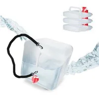 relaxdays Kanister Faltbarer Wasserkanister 4er Set 20 l (4 St), rot