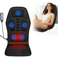 BBWL Massagesitzauflage 5 Zonen Vibration Wärmefunktion 9 Modi, Intensität verstellbar, Intensität verstellbar Polyester Sitzauflage Rücken Nacken