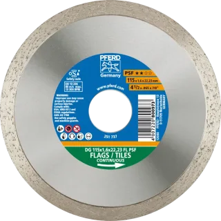 PFERD TOOLS Diamant-Trennscheibe DG PSF zum Trennen von Fliesen - 68000011