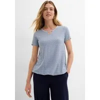 bonprix T-Shirt Regular Fit, Kurzarm-Design, mit Gummizug, aus Viskose und Elasthan