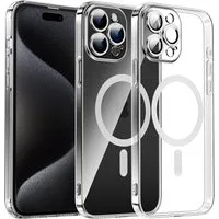 MSM Handyhülle Hülle für iPhone 15 Pro / 15 Pro Max Schutz MagSafe Silikon Titan