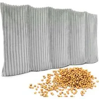 Amilian Kirschkernkissen 55x20 cm Körnerkissen 100% Kirschkerne - Nacken Schulter Mikrowelle, Wärme- und Kältekissen, für Nacken, Schulter, Rücken und Bauch