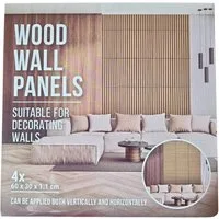 Spectrum Wandpaneel Wandpaneel Holz 60 x 30 cm 4 Stück, 0,18 qm, (4-tlg)