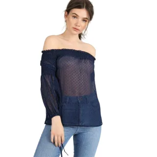 Influence - Schulterfreies Top für Damen (Marine)