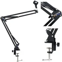 keepdrum Mikrofonständer keepdrum NB35 Mikrofonstativ Tisch-Mikrofonarm, (Inklusive Mikrofonklammer), Ideal für Podcaster, Rundfunk, Broadcasts oder Gaming