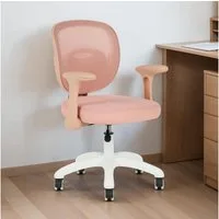 IDIMEX Schreibtischstuhl AMELIA, ergonomischer Kinder Bürostuhl höhenverstellbar mit Armlehnen Rosa