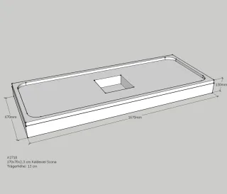 Neuesbad Wannenträger für Kaldewei Scona 700x1700x23 SD24093