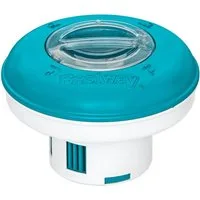 Bestway Chlordosierschwimmer Ø 16 x 10,3 cm, (Packung, 1-tlg., Zur dosierten Abgabe von Poolchemikalien) Verstellbare Dosieröffnung