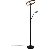 TRIO Leuchten LED Stehlampe WILLIS, Stehleuchte mit Lesearm, Touch Dimmer, CCT 2700-3200-4000K, Dimmfunktion, Lesearm, getrennt schaltbar, LED fest integriert, Farbwechsler, Höhe 180cm, Fluterkopf und Lesearm schwenkbar, Fluter mit Leselicht