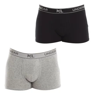 Pack-2 Atmungsaktive Stoff-Boxershorts mit anatomischer Vorderseite KL2014 men