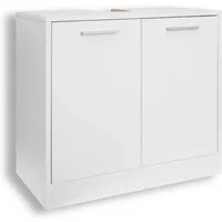 Stabilo Sanitär Waschbeckenunterschrank Waschbeckenunterschrank Weiß Zweitürig 60 cm breite glänzend, 2-türig