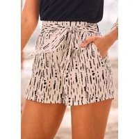 s.Oliver Webshorts aus luftig-leichter Viskoseware mit Alloverdruck, kurze Hose, lockere Passform, Sommerhose