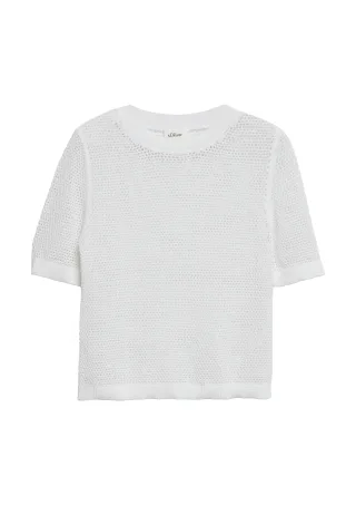 s.Oliver - Strickpullover weiß - Gr. - 34