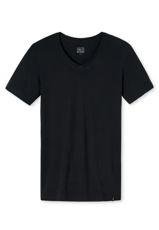 SCHIESSER - T-shirt V-Ausschnitt blauschwarz - Gr. - 4