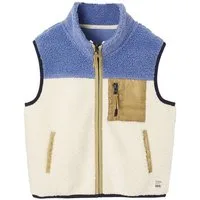 vertbaudet Fleecepullover Weste Jungen aus Teddyfleece, Brusttasche