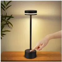 Nettlife LED Tischleuchte Drahtlose Batterie Nachttischlampe Dimmbar USB-C-Akku Touch-Lampe, Touch Dimmbar, LED fest integriert, Modern Tischlampe für Schlafzimmer Esszimmer Büro