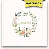 LifeDesign Notizbuch Hochzeitsbuch, Gästebuch zur Hochzeit, 21x21cm, Hardcover, stabile Fadenbindung, edles Papier