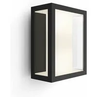 Philips Hue LED Außen-Wandleuchte Outdoor White & Color Ambiance Impress breit Hochvolt, Abschaltautomatik, Bluetooth, CCT - über Fernbedienung, Dimmfunktion, Einschlafhilfe, Farbsteuerung, Farbwechsel, Memory, nach Trennung vom Netz, Nachtlichtfunkt