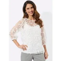 Witt Klassische Bluse Spitzen-Bluse 3/4-Arm