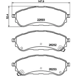 Hella Bremsbel?ge hinten Ford Ranger